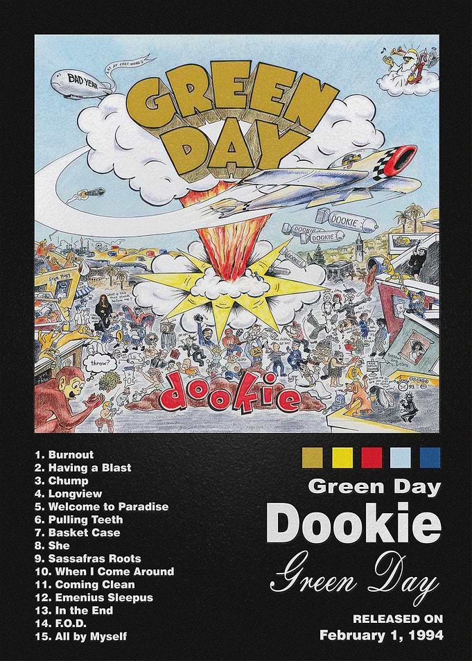 Green Day Dookie Album Cover