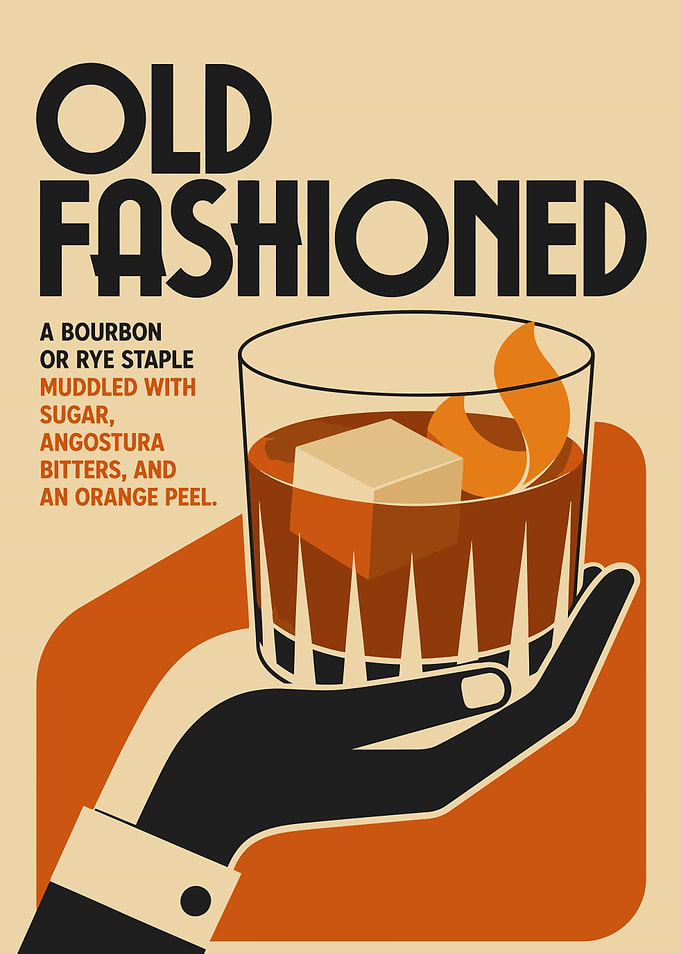Old Fashioned Cocktail Poster
