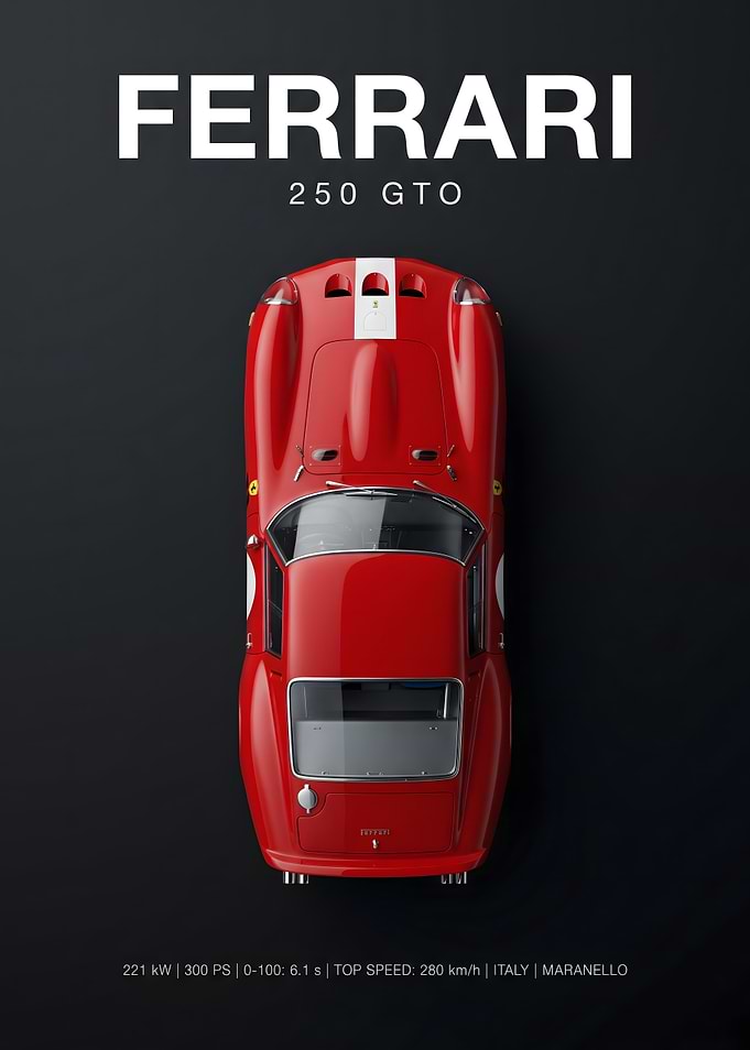 Ferrari 250 GTO Top View