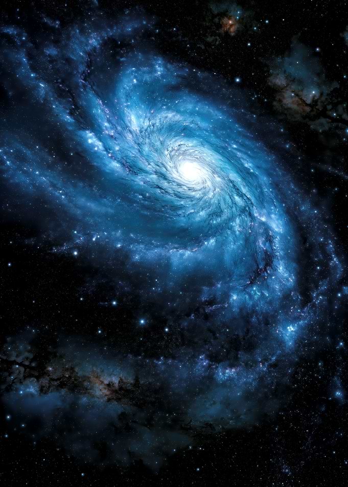 Swirling Blue Galaxy