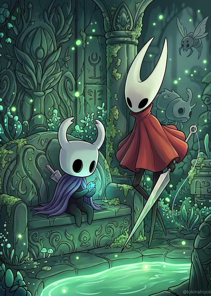 Hollow Knight Characters in Ruined Temple
