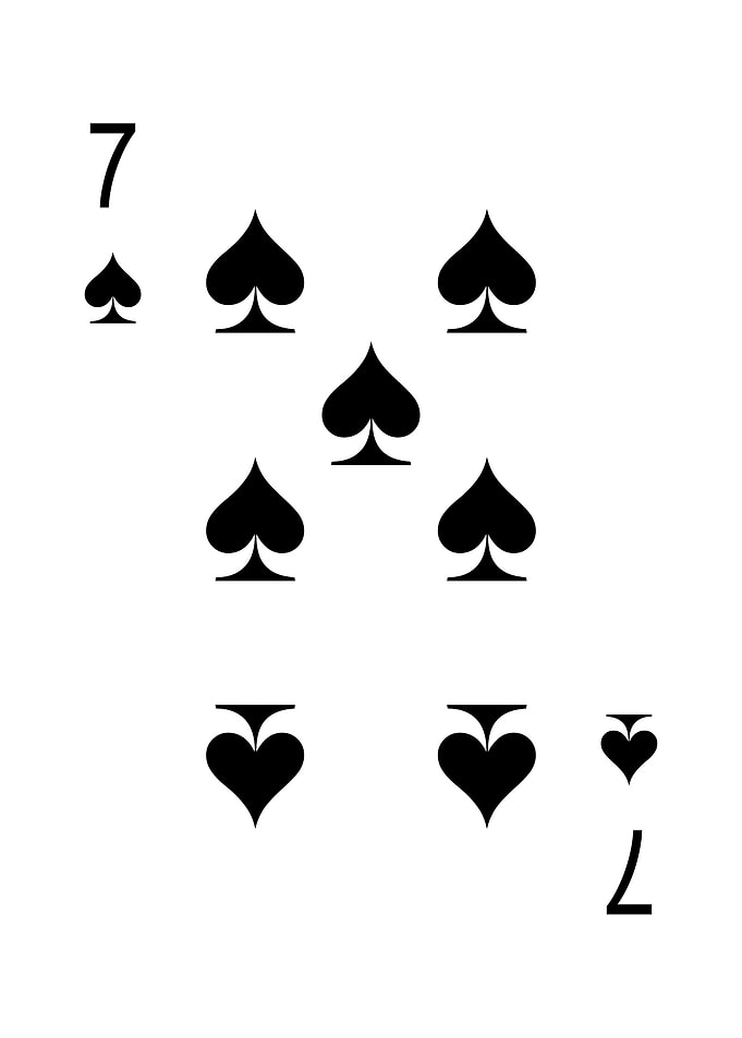 7 of Spades Playing Card
