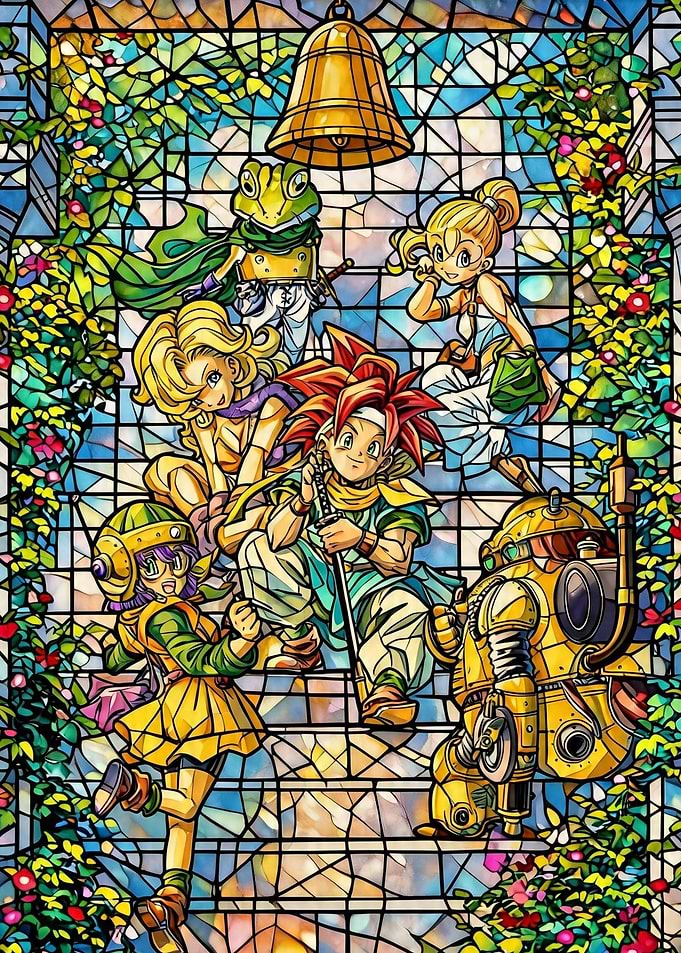 Chrono Trigger Stained Glass Art
