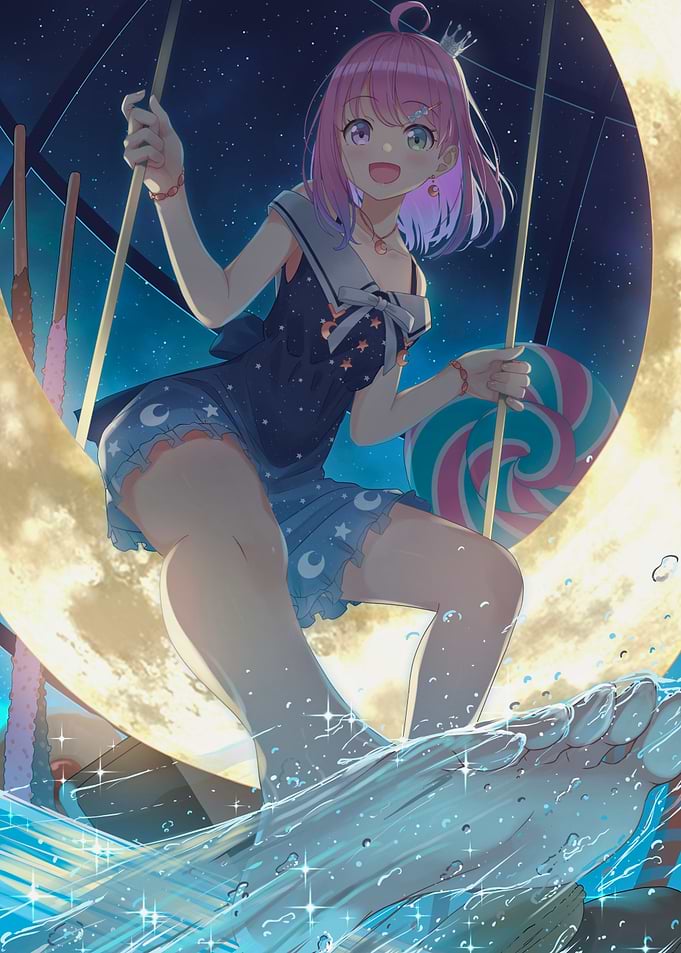 Girl on Moon Swing