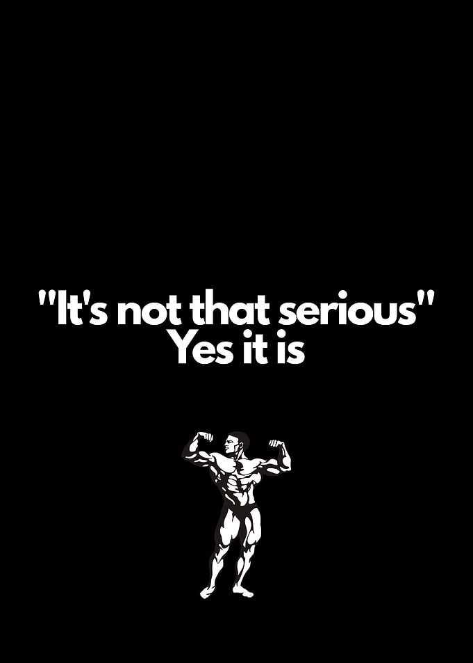 Bodybuilder gym quote