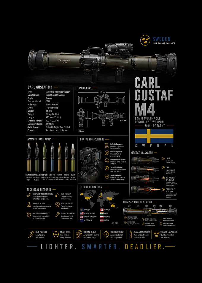 Carl Gustaf M4 Recoilless Weapon