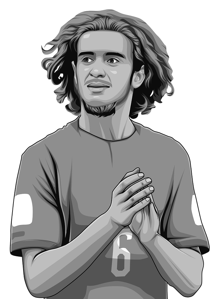 Ayyoub Bouaddi Black and White Version