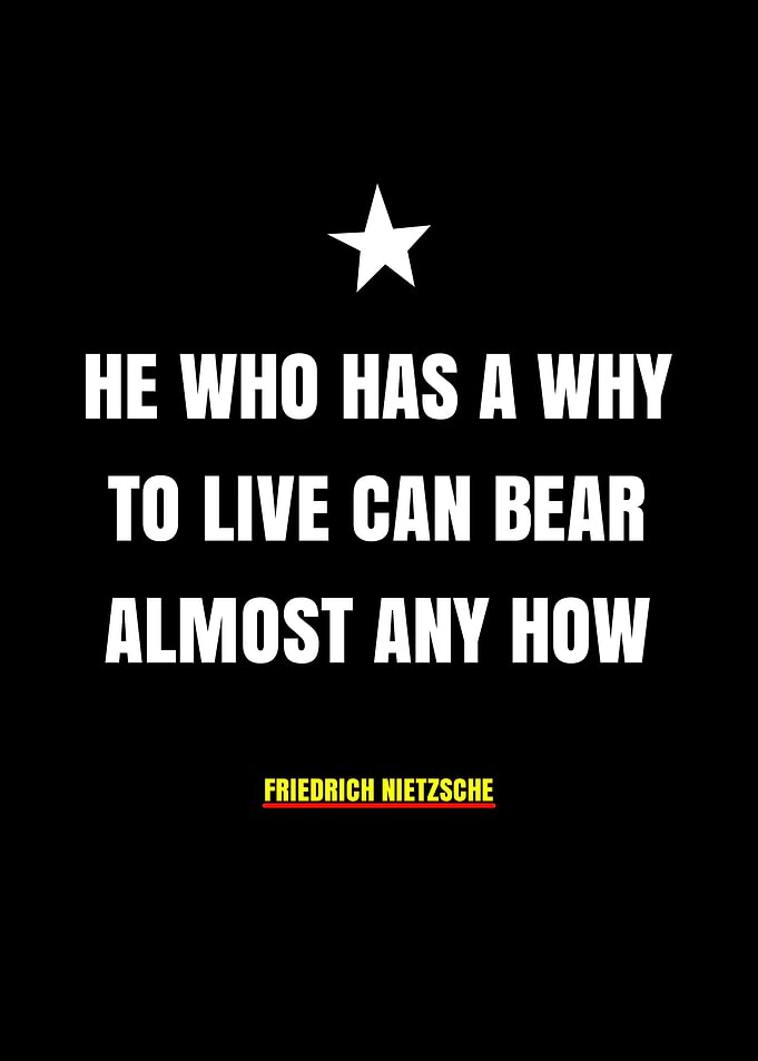 Nietzsche Quote Star Black Background