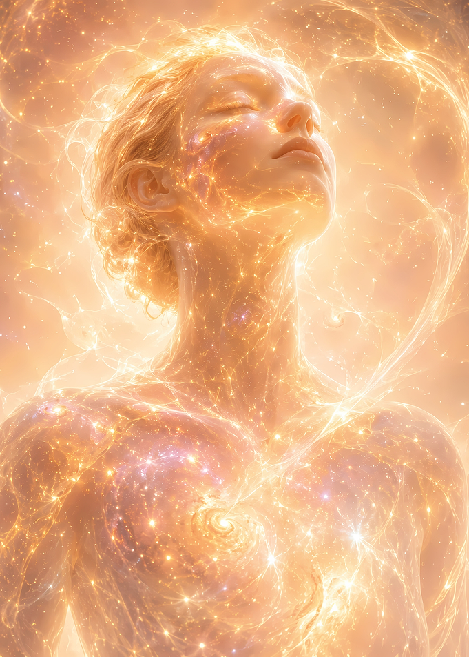 Celestial Goddess of Light - Divine Feminine Cosmic Soul Art