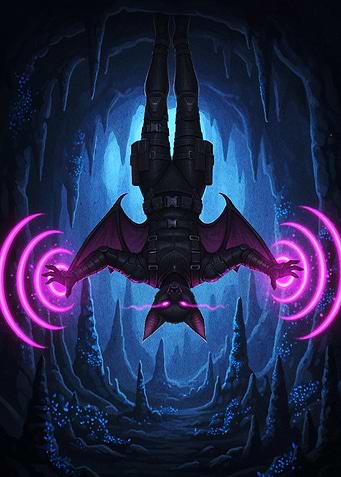 Bat-like creature in a cave