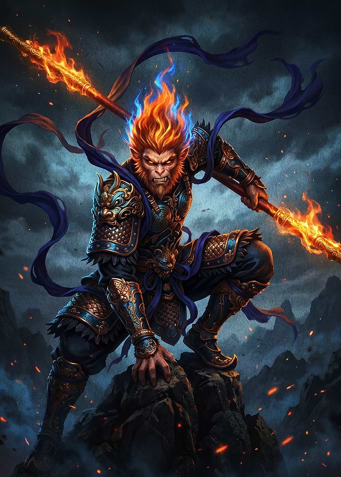 Fiery Monkey King Warrior