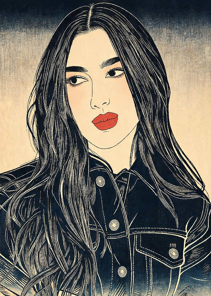 Japanese Style Portrait of a Woman