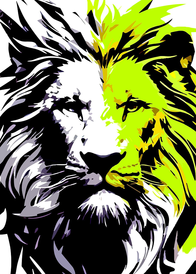 Stylized Lion Portrait