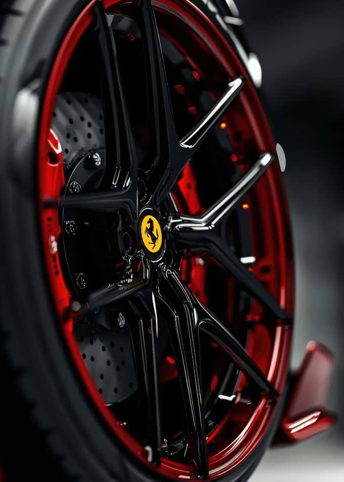 Ferrari Wheel Close-up