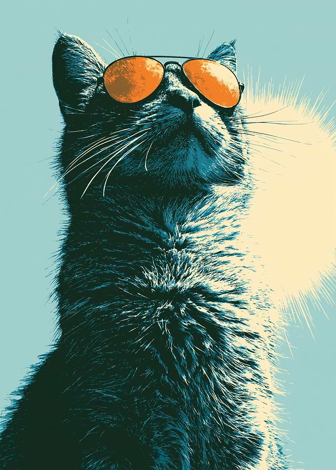Cool Cat Wearing Sunglasses