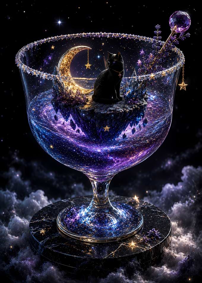 Cosmic Cat in a Galaxy Cocktail