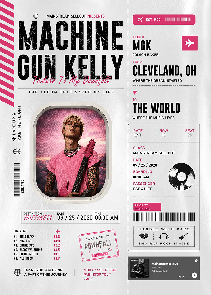 Machine Gun Kelly : Flight Album Ticket