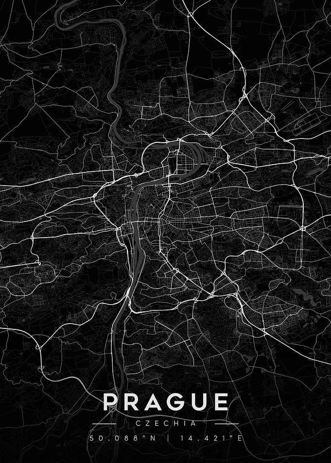 Prague City Map Poster