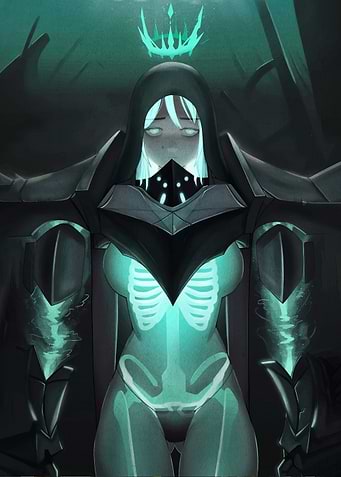Ethereal Knight with Glowing Skeleton