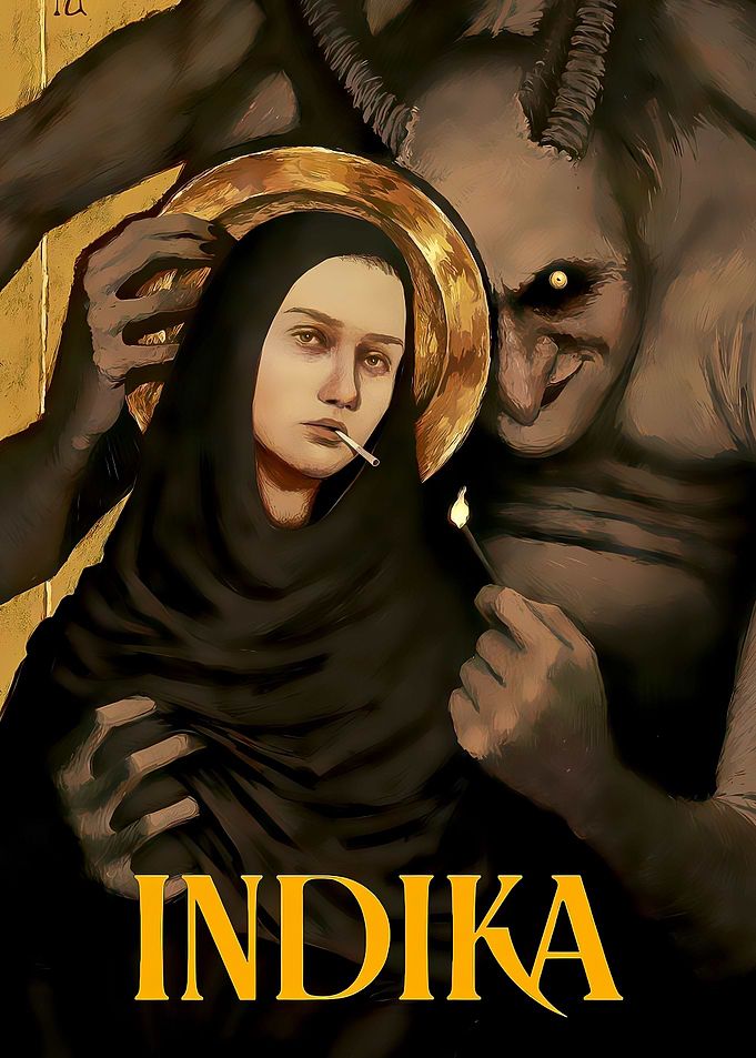 Indika Game Art with Demon and Woman