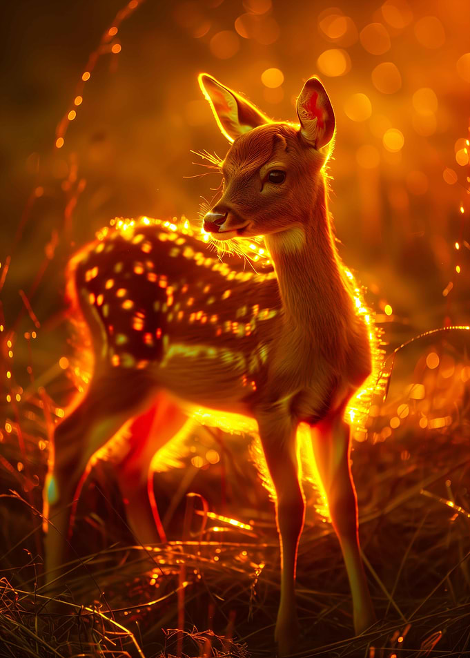 Fawn in Golden Light