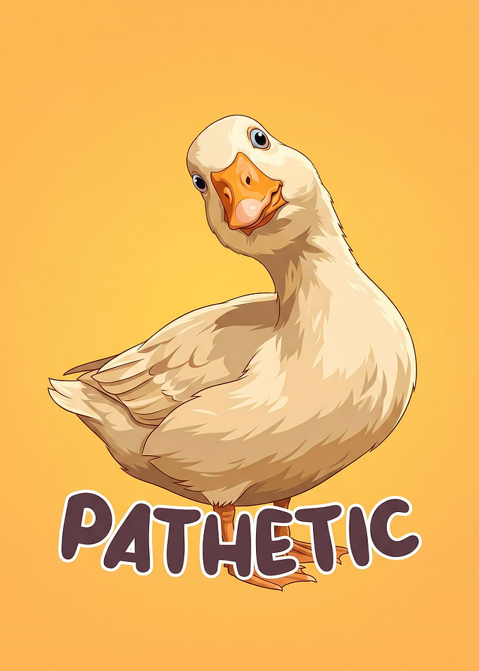 Pathetic Goose with Text