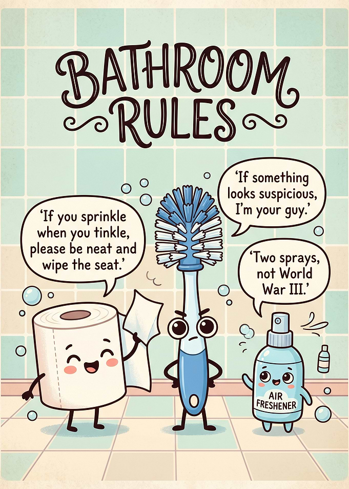 Bathroom Rules Cartoon