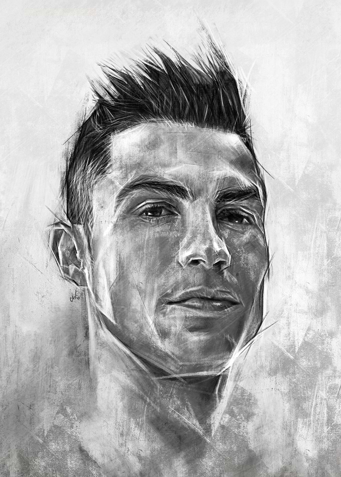 Cristiano Ronaldo Sketch Portrait