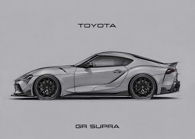 Toyota GR Supra Sketch