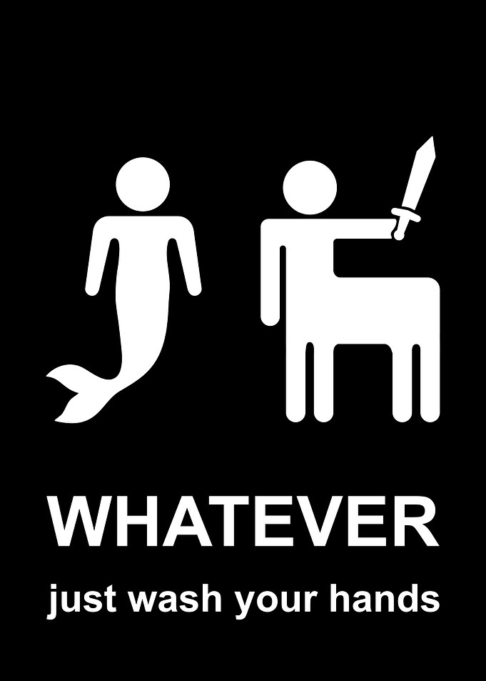 Funny Fantasy Toilet Sign