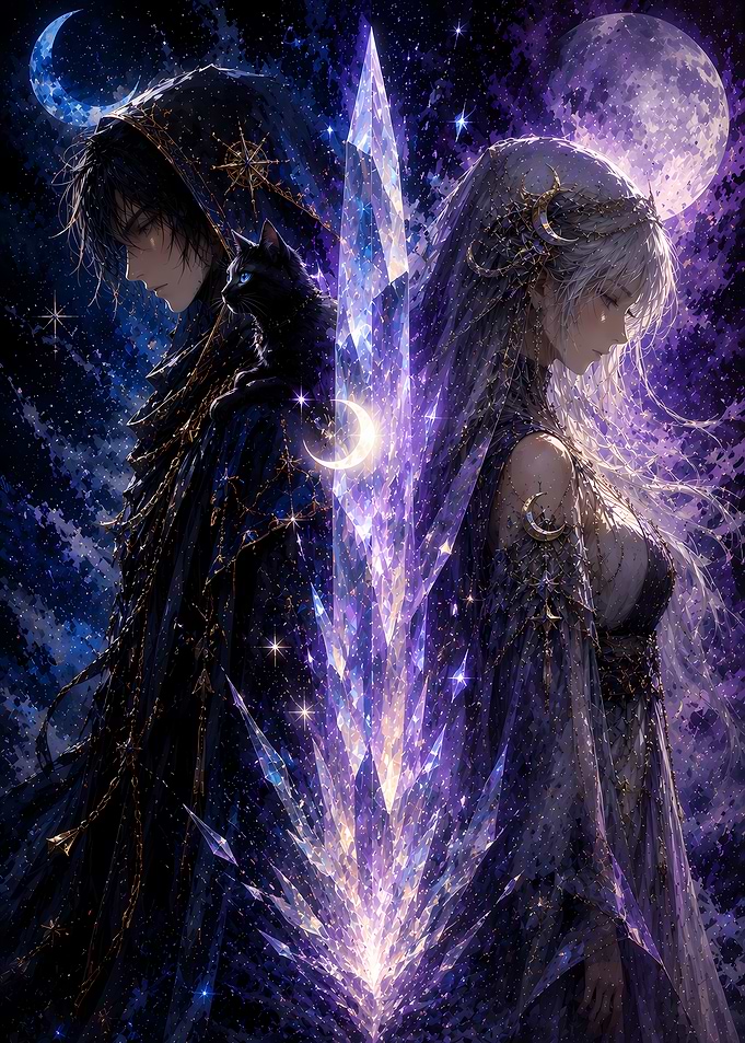 Cosmic Couple and Crystal