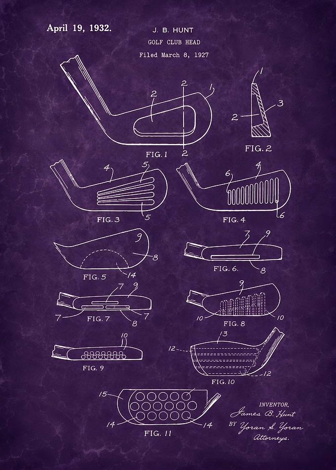Golf Club Head Patent Drawing