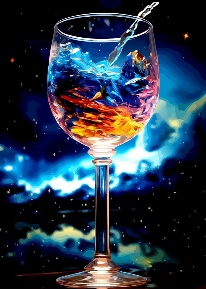 Cosmic Wine Glass Landscape