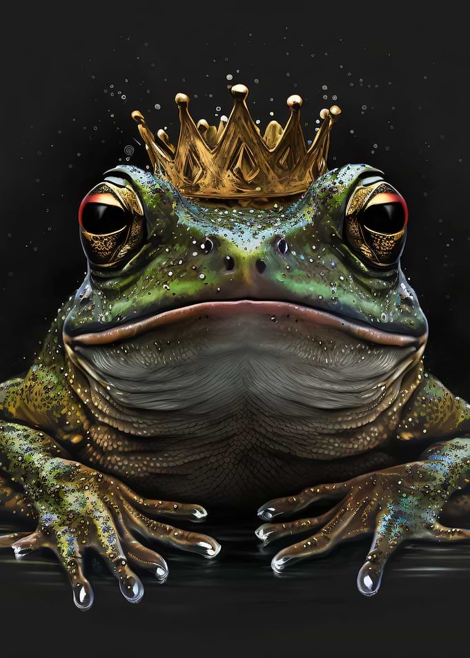 King Frog with Golden Crown