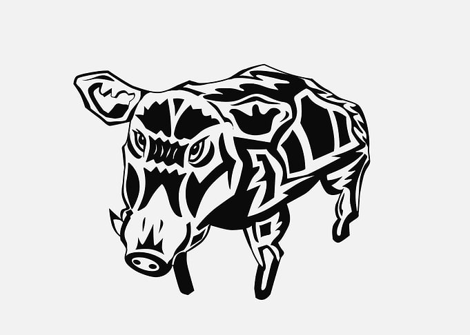 Tribal Wild Boar Illustration