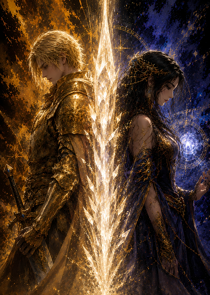 Golden Knight and Dark Sorceress