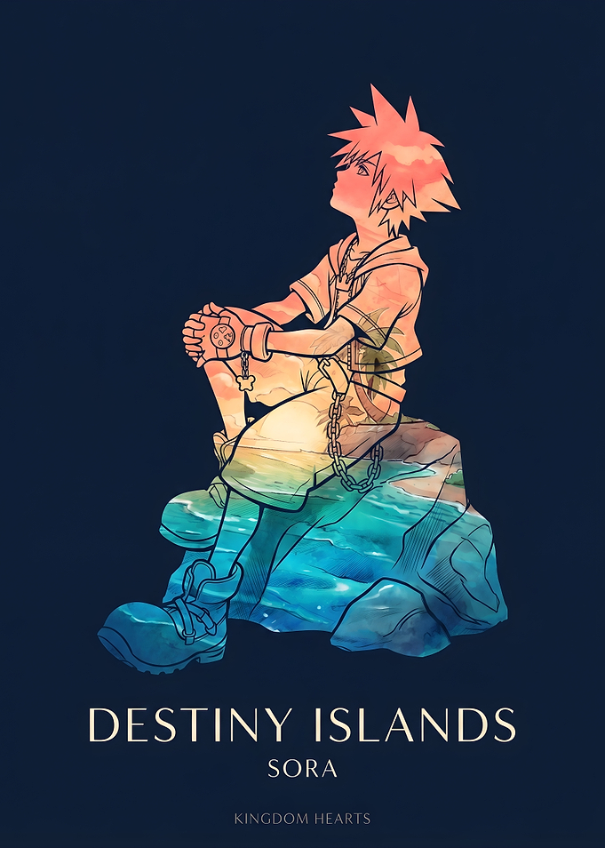 Kingdom Hearts Sora on Destiny Islands