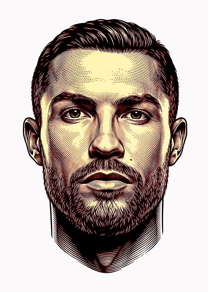 Cristiano Ronaldo Engraving Portrait
