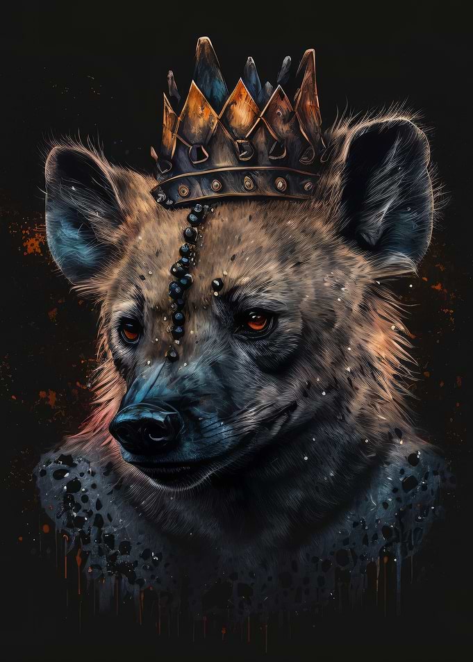 Hyena King with Crown