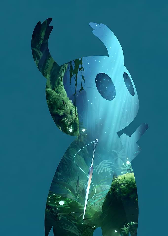 Hollow Knight Silhouette Jungle Scene