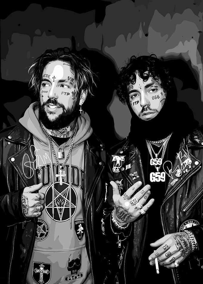 Suicideboys Black & White Aesthetic Poster