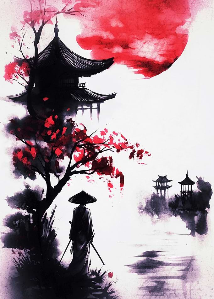 Samurai under a red sun