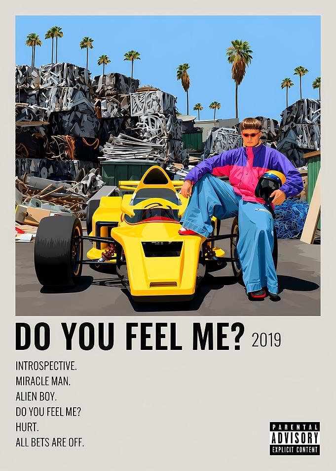 Oliver Tree and Yellow Race Car