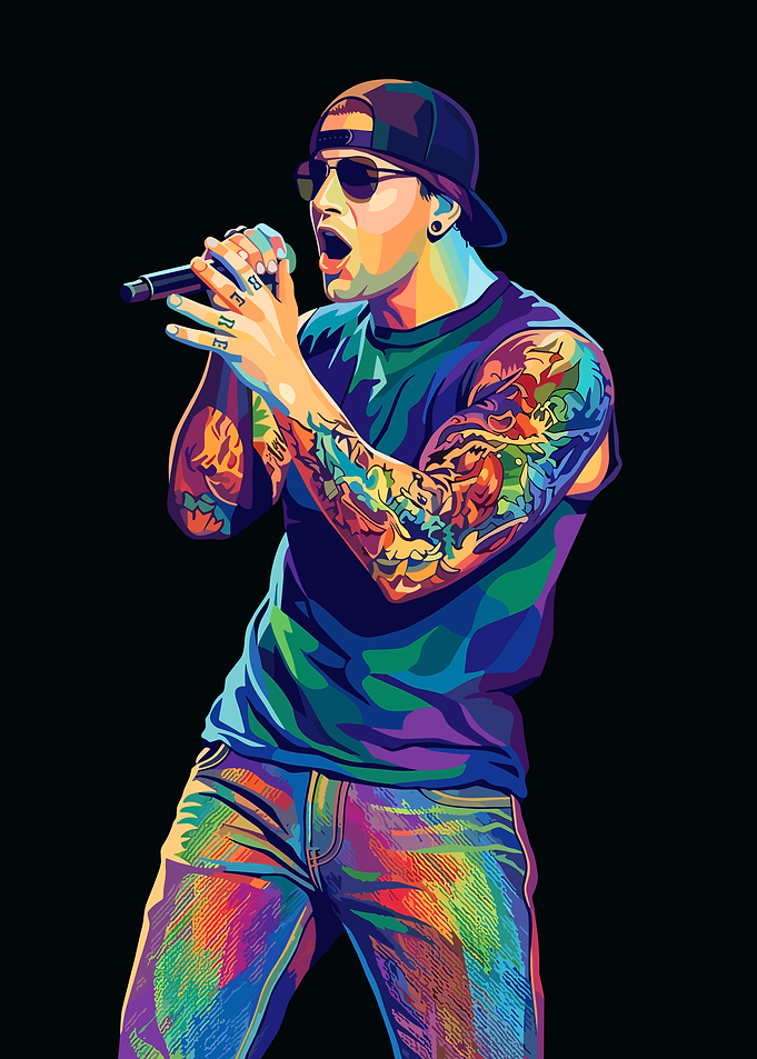 M. Shadows WPAP Style Portrait