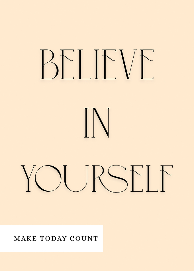 Self Confidence Art Deco Quote