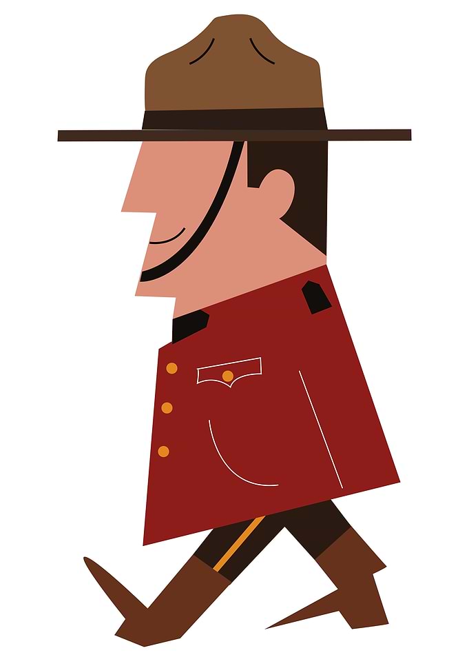 Canadian Mountie Walking