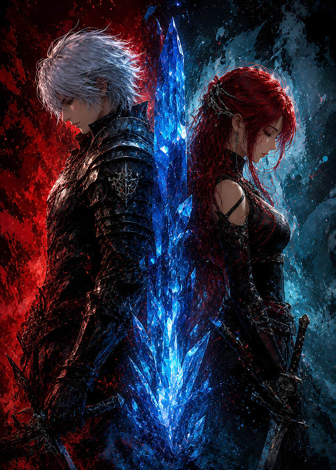 Fantasy Characters with Crystal Sword