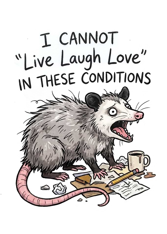 Opossum Can't Live Laugh Love