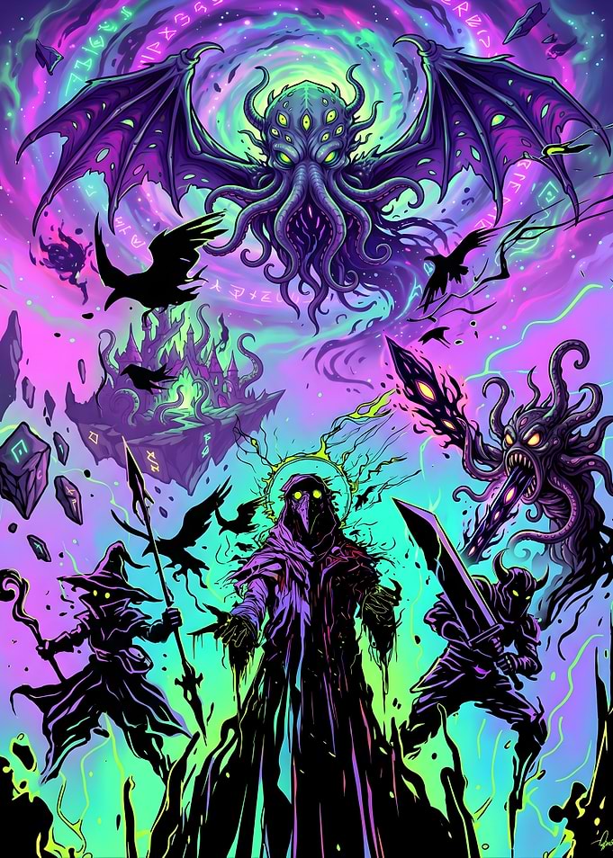 Cosmic Horror Battle Scene