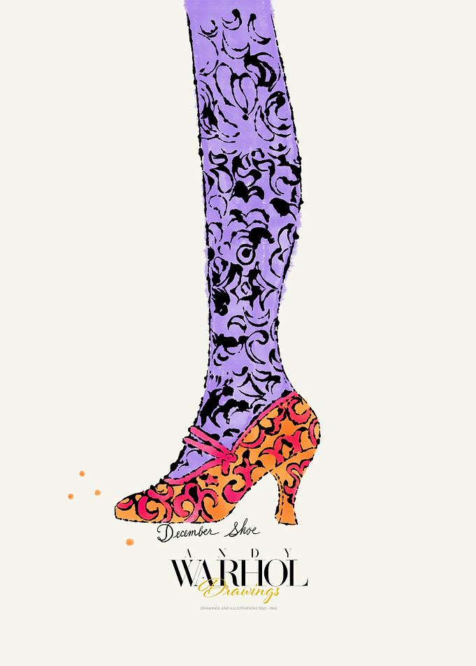 Warhol Drawings | December Shoe violet
